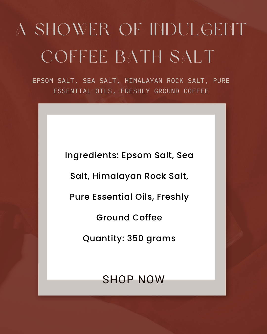 A Shower of Indulgent Coffee Bath Salt