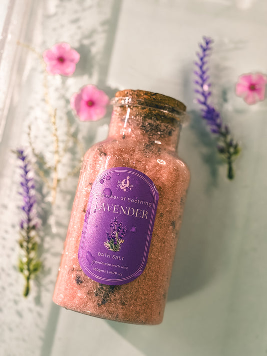 A Shower of Soothing Lavender Bath Salt